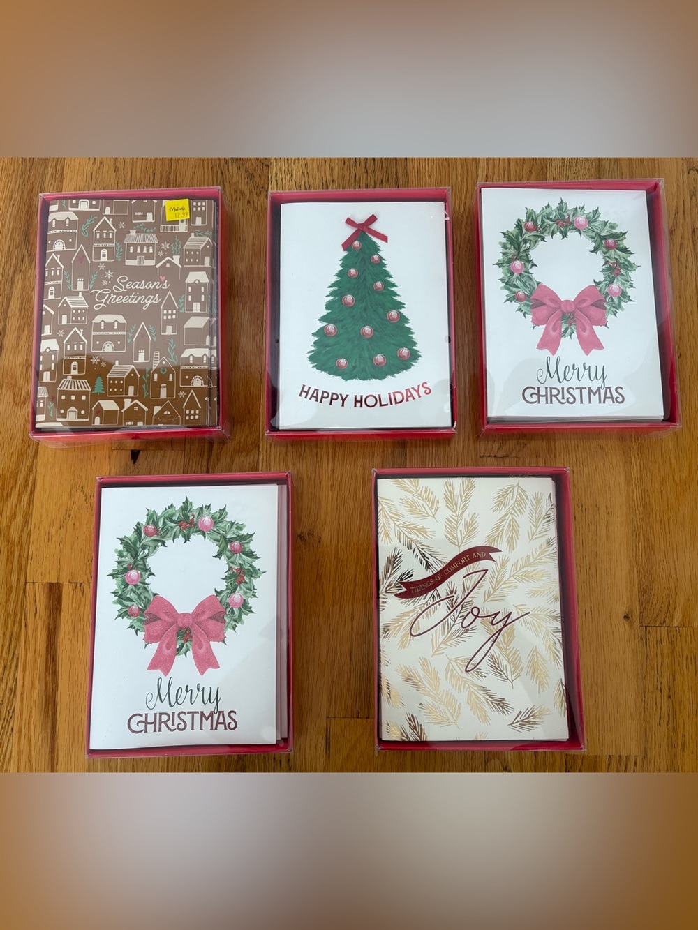 Lot of 5 New Boxes Recollections Christmas Cards with Envelopes (50 Cards Total)